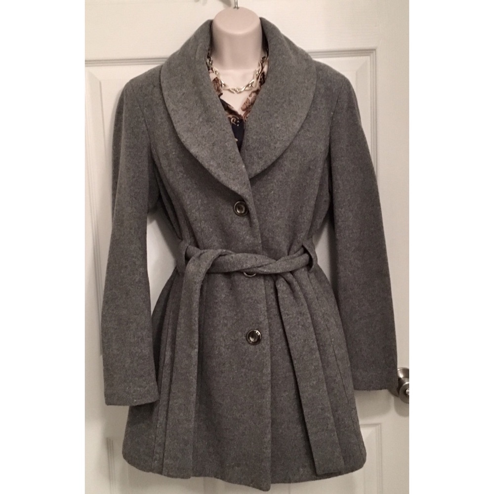 Calvin Klein Wool Belted Coat